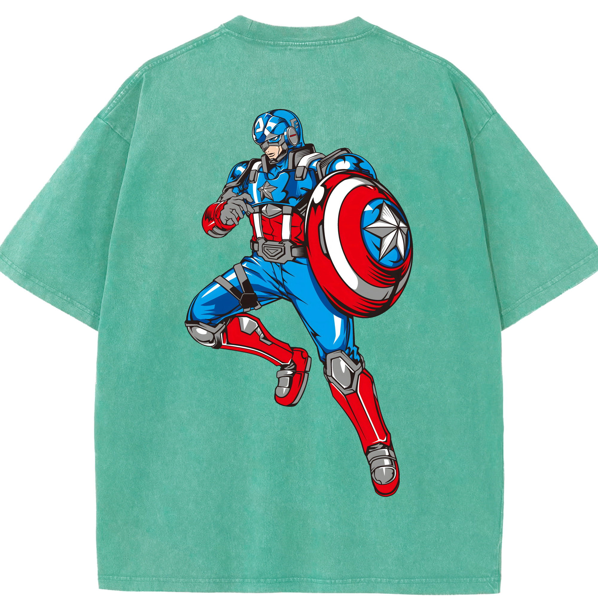 （画像用） アベンジャーズ The Avengers 綿100% ヴィンテージ風 半袖Tシャツ（背面プリント）